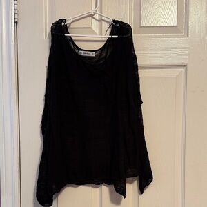Zara Black Mesh Blouse